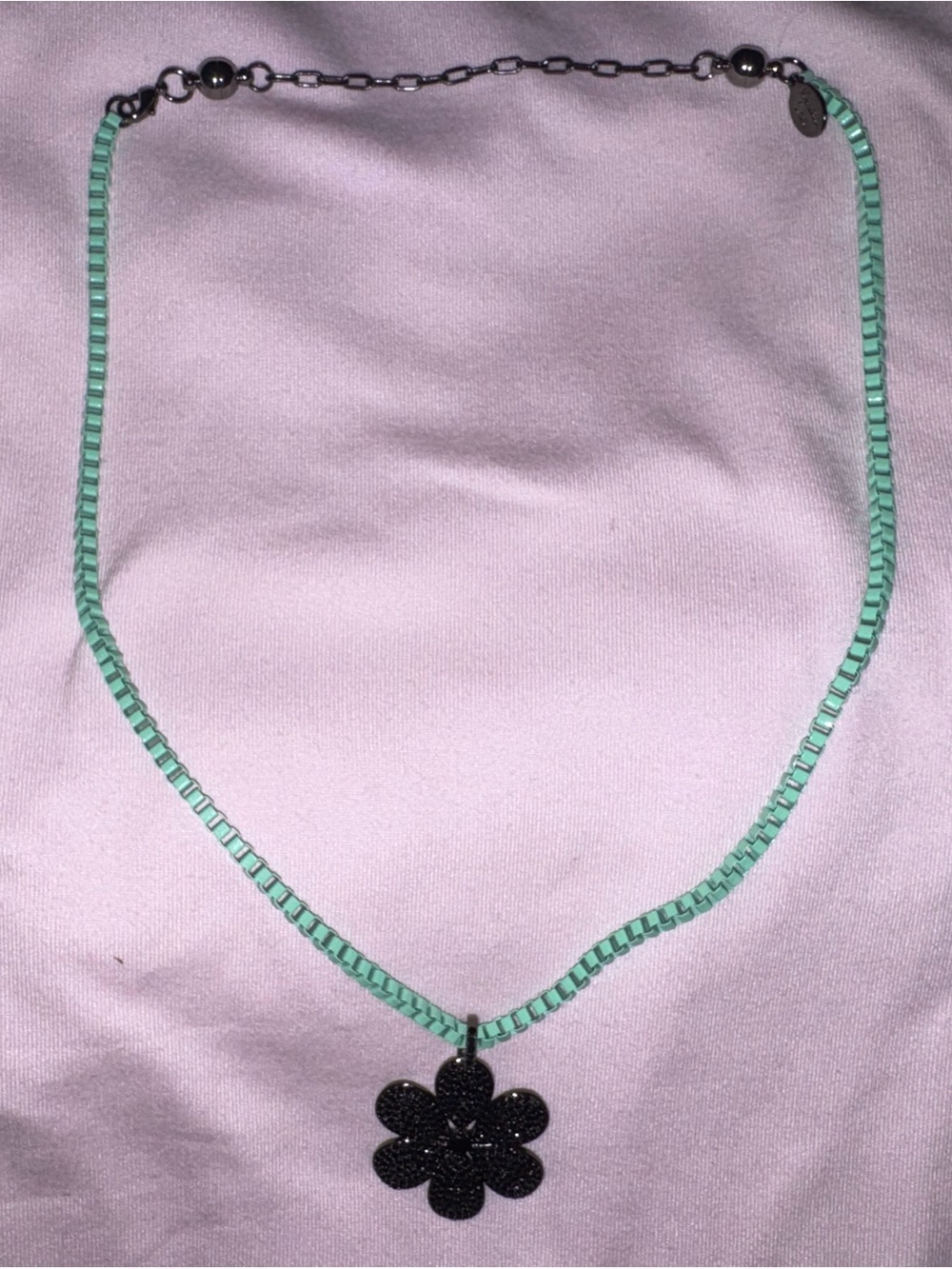 By alexa rae Bar x melania clara daisy duke necklace gunmetal lime